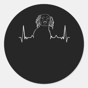 Kleine Münsterlander hartslag Ronde Sticker