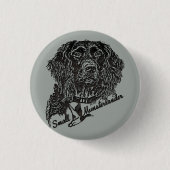 Kleine Munsterlander (logo) Ronde Button 3,2 Cm (Voorkant)