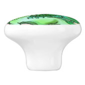 kleine Muntkruidtuin Draak Keramische Knop (Zijkant)