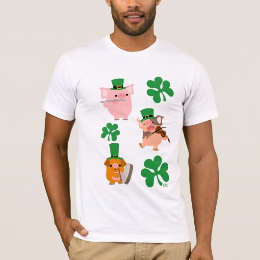 Kleine muzikanten T-shirt voor St Patrick's Day (Voorkant)