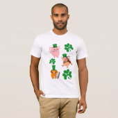 Kleine muzikanten T-shirt voor St Patrick's Day (Voorkant volledig)