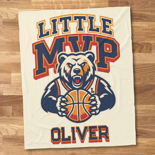 Kleine MVP-beer basketbal Fleece Deken