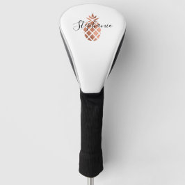 Kleine namaak roze gouden folie ananas gepersonali golfheadcover