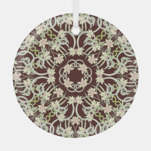 Kleine narcis, art nouveau plein. glas ornament