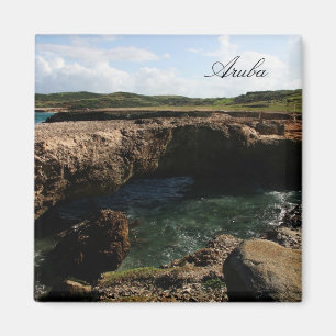 Kleine natuurlijke brug in Aruba magnet