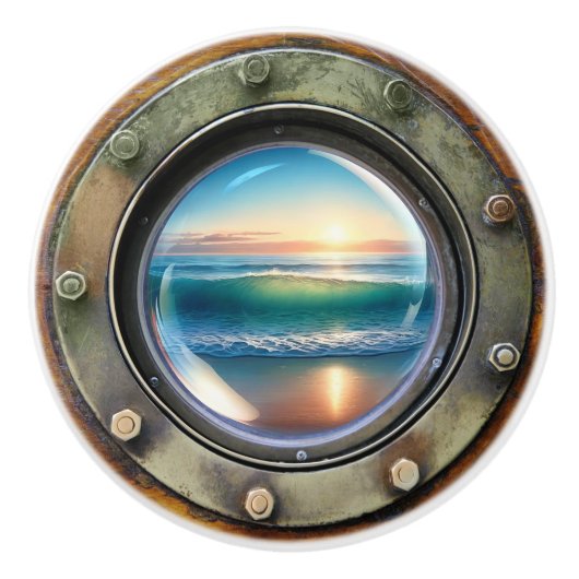 Kleine nautische - oceaan keramische lade knoppen (Voorkant)