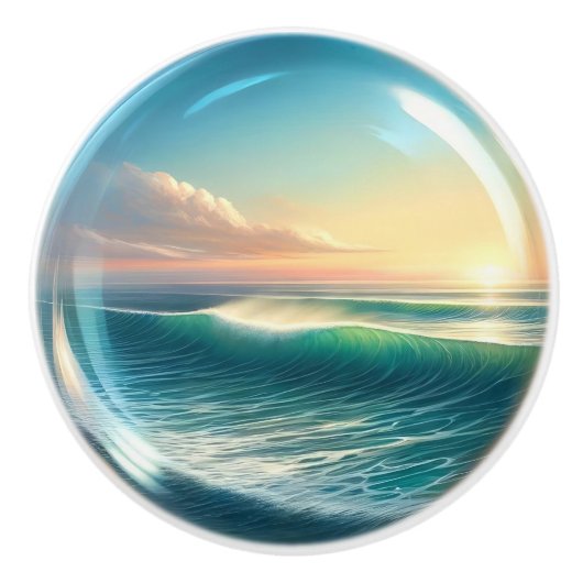 Kleine nautische - oceaan keramische lade knoppen (Voorkant)