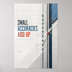 Kleine Nauwkeurigheden Bouwen Op Moderne Typografi Poster