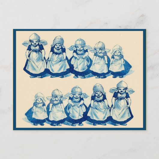  kleine Nederlandse meisjes Briefkaart (Voorkant)