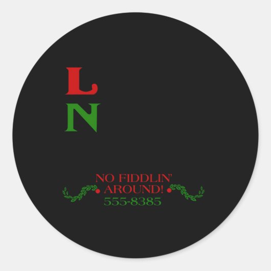 Kleine Nero's pizza geen ruzie Ronde Sticker (Voorkant)