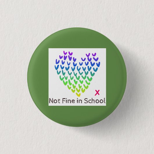 Kleine NFIS-badge (groen) Ronde Button 3,2 Cm (Voorkant)