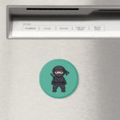 Kleine Ninja Krijger in het Groen Magneet (Insitu (Vaatwasser))