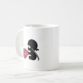 Kleine Ninja met grote koffie-Mok Koffiemok (Voorkant links)