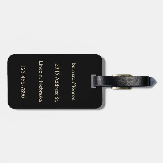 Kleine Ninja met Naam, Adres en Info van het Conta Bagagelabel (Achterkant horizontaal)