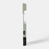 Kleine Ninja Peeking op Sage Green iPhone Hoesje (Linkerkant)