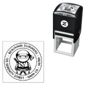 Kleine Ninja Retouradres Zelfinktende Stempel (In situ)