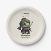 Kleine Ninja Turtle Kids Verjaardag Papieren Bordje (Voorkant)