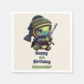 Kleine Ninja Turtle Kids Verjaardag Servet (Voorkant)