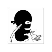 Kleine ninja vouwende origami ster rubberstempel (Afrduk)
