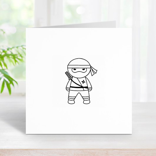 Kleine Ninja Warrior 1x1 Rubberstempel