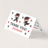 Kleine Ninja Warrior Verjaardag Jongen Dank u Kaar Kaart (Voorkant)