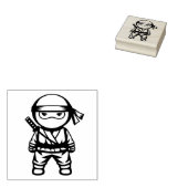 Kleine Ninjakrijger Rubberstempel (Gestempeld)
