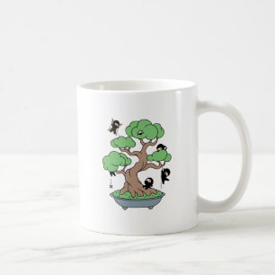 Kleine Ninjas in Bonsai-boom Koffiemok