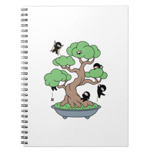 Kleine Ninjas in Bonsai-boom Notitieboek