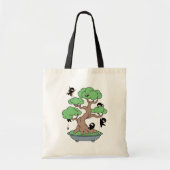 Kleine Ninjas in Bonsai-boom Tote Bag (Voorkant)