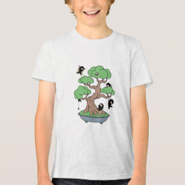 Kleine Ninjas in Bonsai-boom Tri-Blend Shirt