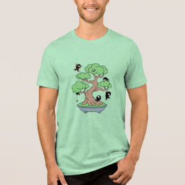 Kleine Ninjas in Bonsai-boom Tri-Blend Shirt