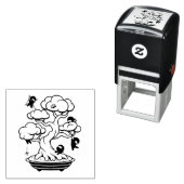 Kleine Ninjas in Bonsai-boom Zelfinktende Stempel (In situ)