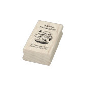 Kleine Ninjas in Bonsai Tree Address Rubberstempel (Stempel)