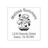 Kleine Ninjas in Bonsai Tree Adres Rubberstempel (Afrduk)