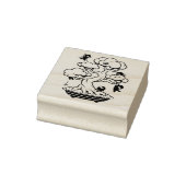 Kleine Ninja's in Bonsaiboom Rubberstempel (Stempel)