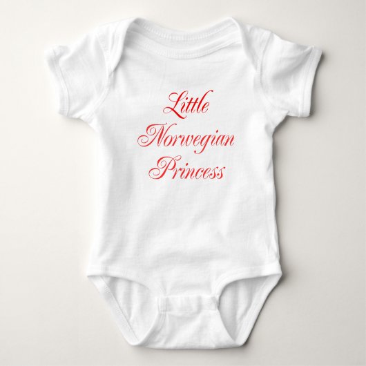 Kleine Noorse prinses Baby Girl Romper (Voorkant)