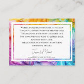 Kleine nota op cadeaukaart Eetherische Bloom Informatiekaartje (Achterkant)