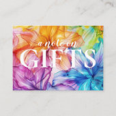 Kleine nota op cadeaukaart Eetherische Bloom Informatiekaartje (Voorkant)