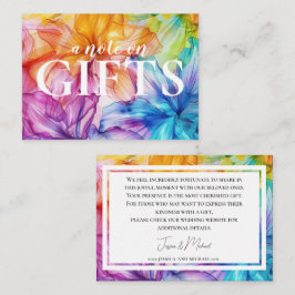 Kleine nota op cadeaukaart Eetherische Bloom Informatiekaartje