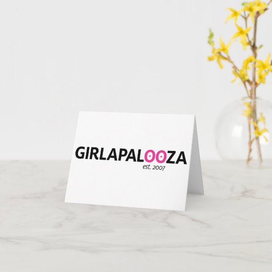 Kleine notecard met het logo van 10 jaar kaart (Gele Bloem)