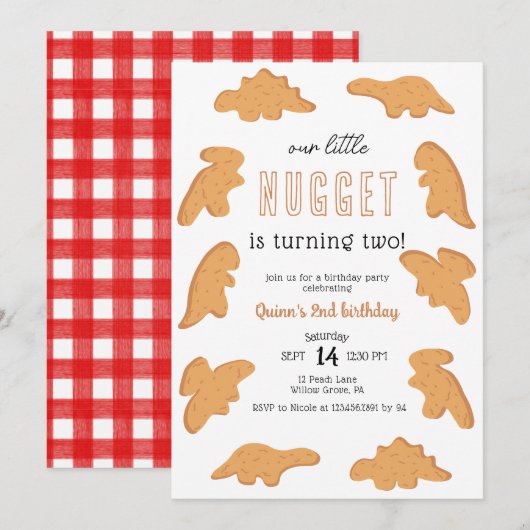 Kleine Nugget 1e 2e 3e Verjaardag Kaart (Voorkant / Achterkant)