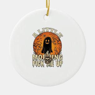 Kleine ochtend-pick-me-up Halloween Ghost Skull Mu Keramisch Ornament