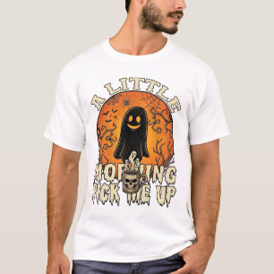Kleine ochtend-pick-me-up Halloween Ghost Skull Mu T-shirt