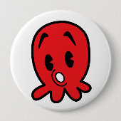 Kleine octopus ronde button 4,0 cm (Voorkant)