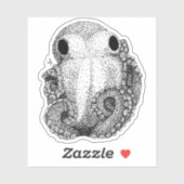 Kleine octopus sticker (Vel)