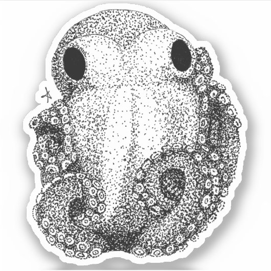 Kleine octopus sticker (Voorkant)