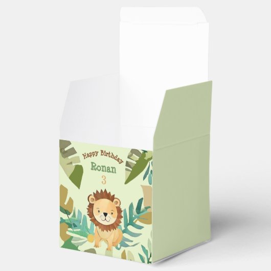 Kleine Oerwoud Prince Lion Verjaardag Bedankdoosjes (Geopend)