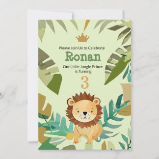 Kleine Oerwoud Prince Lion Verjaardag Kaart