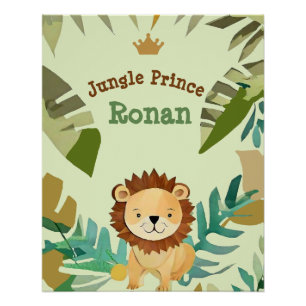 Kleine Oerwoud Prince Lion Verjaardag Perfect Poster