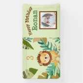 Kleine Oerwoud Prince Lion Verjaardag Spandoek (Verticaal)